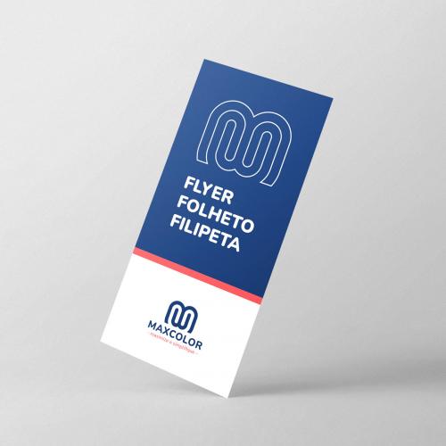 Folheto - 100x200mm - Couchê 70g